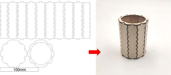 laser cutting drawing design tool