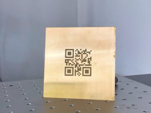 brass plate engraving qr code laser marking
