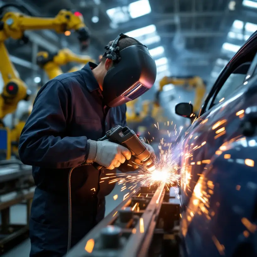 air_cooled_handheld_laser_welding_machine_to_weld_car_body