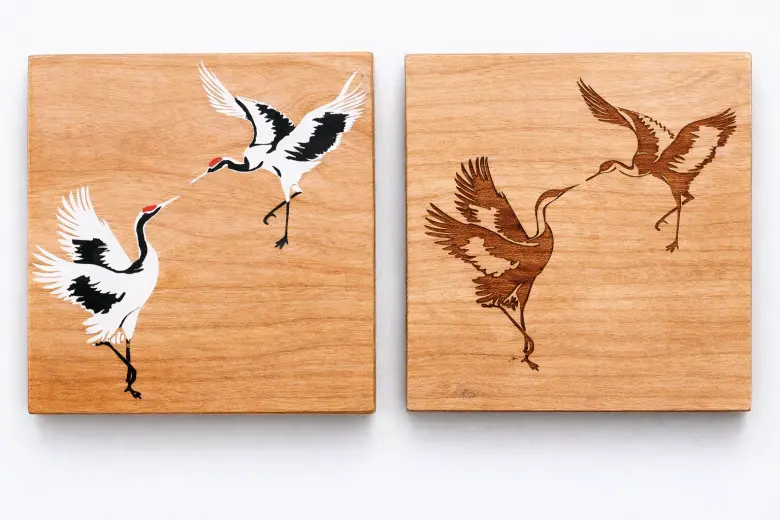 Laser etching and color filling