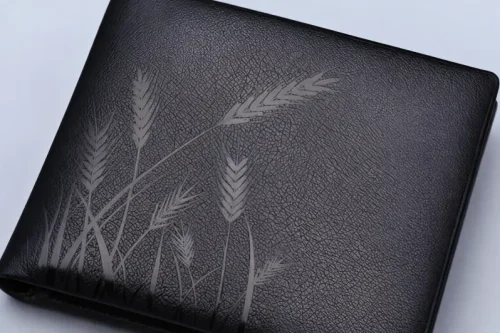 Laser-marked leather
